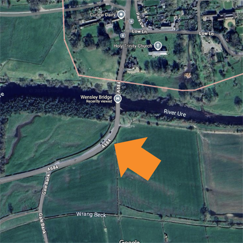 Meet at the layby next to road bridge spanning River Ure, Wensley